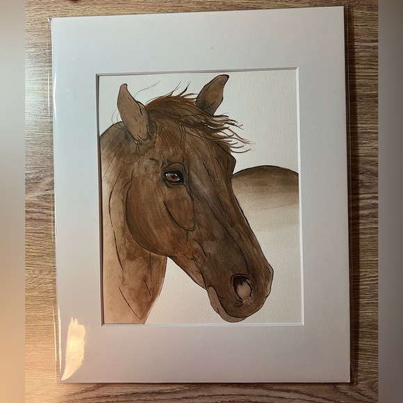 Original Horse Watercolor Painting - 8x10 - Picture 2 of 3